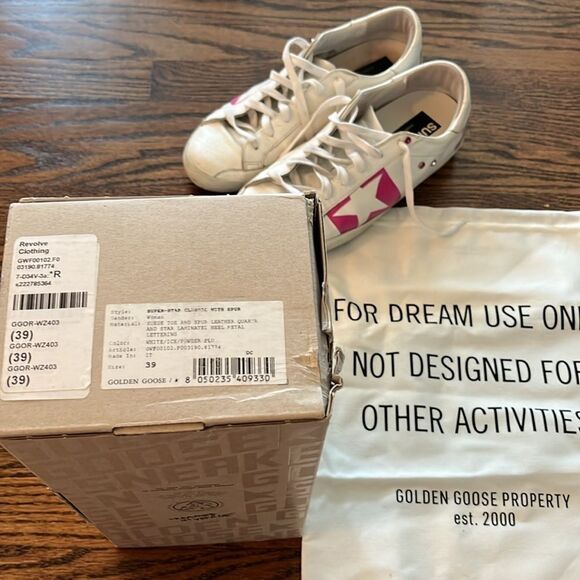 GGDB/SSTAR Superstar White & Pink Leather Sneaker size 40 includes dust bag - Picture 12 of 12